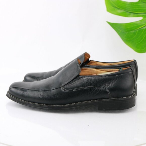 Sandro‎ Moscoloni Mens Jacob Venetian Loafer Size 9 D Black Leather Slip-On Shoe main image 4